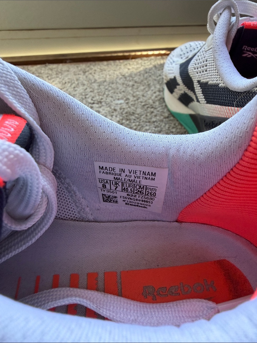 Reebok NanoX1  Women's White Navy & Coral Sneakers - Picture 4 of 6